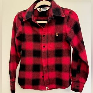 Vintage Japanese A BATHING APE Bape Flannel